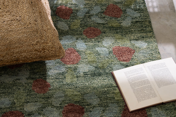 Hand-knotted Wool Rug, Coral - Karam - Revival™