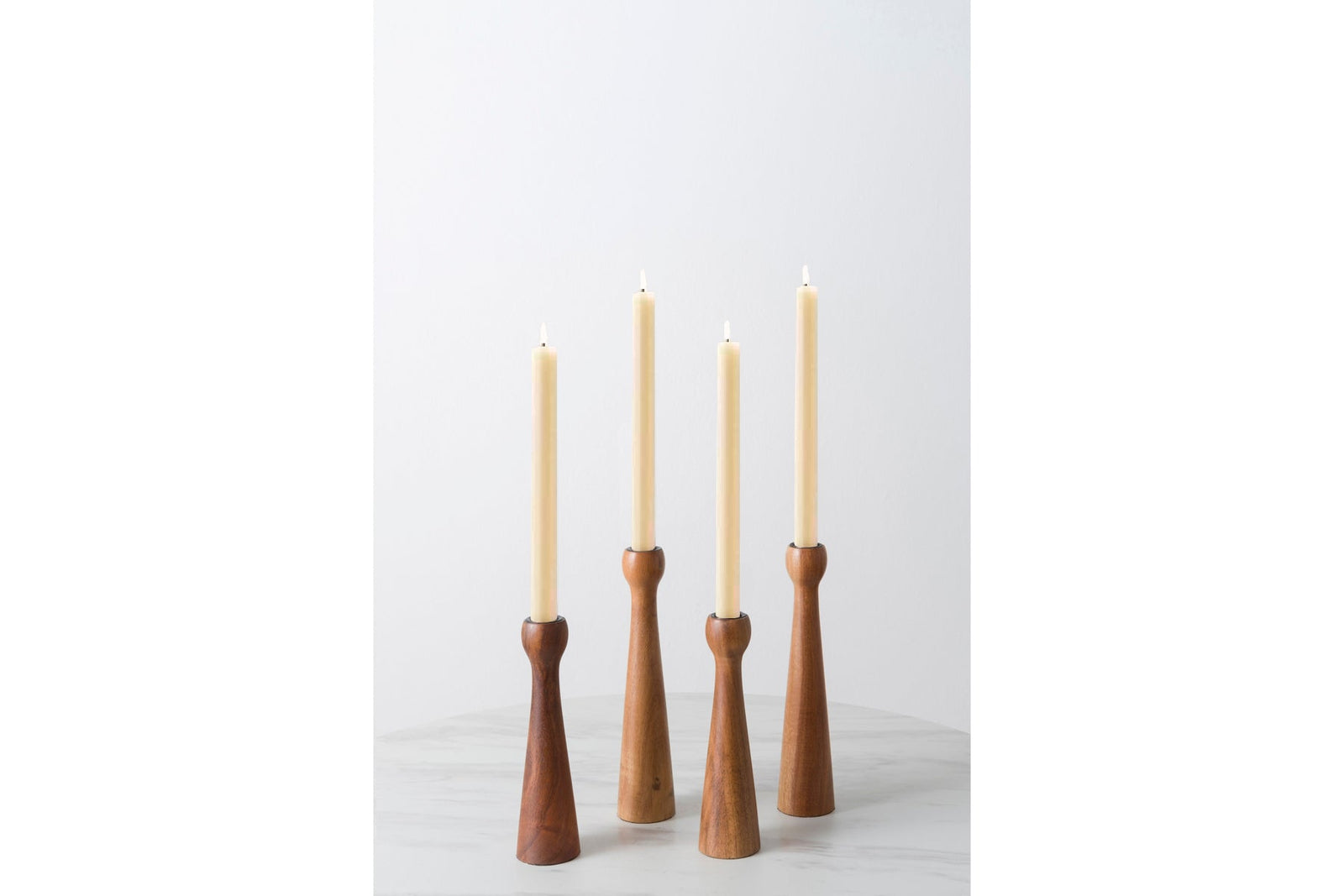 Handturned Wood Candlestick - natural STA