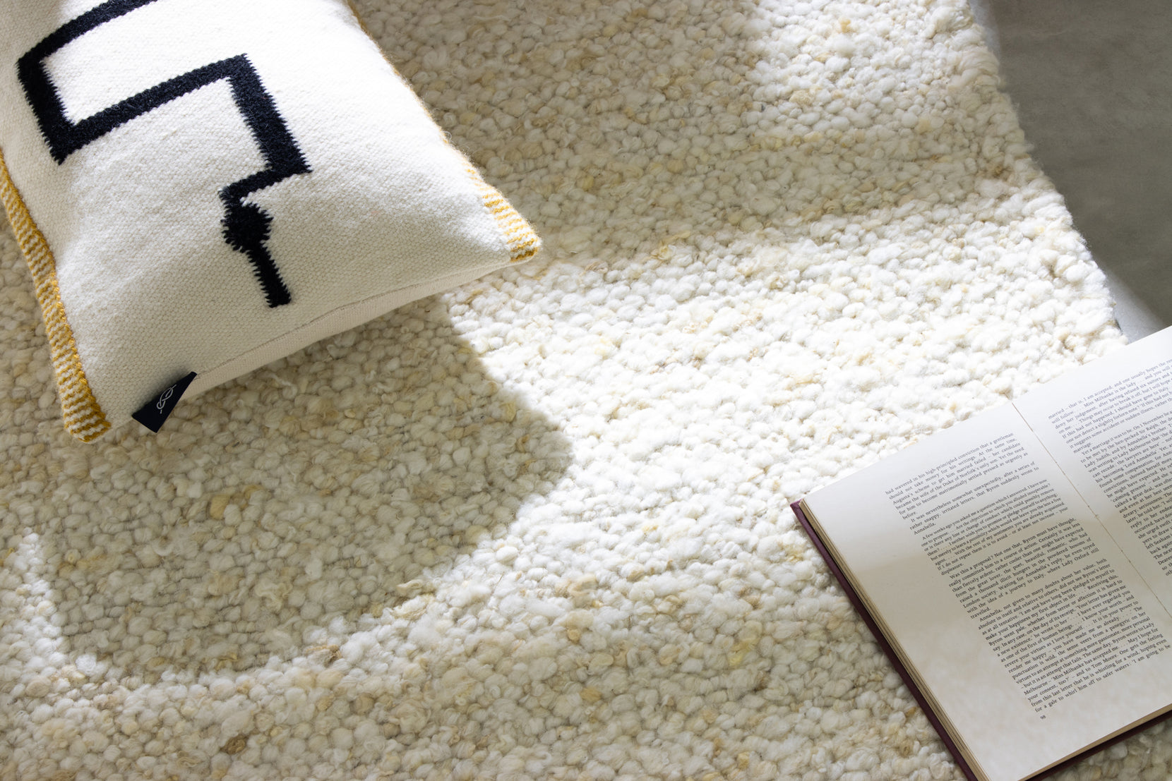 Flatweave Rug, Cream - Sweater rug in oat - Revival™