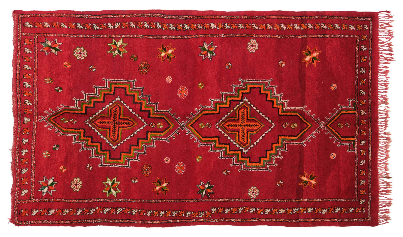 Demokratisk parti Forfatter peeling 4' x 8' Vintage Moroccan Rug, Red - Redmond - Revival™