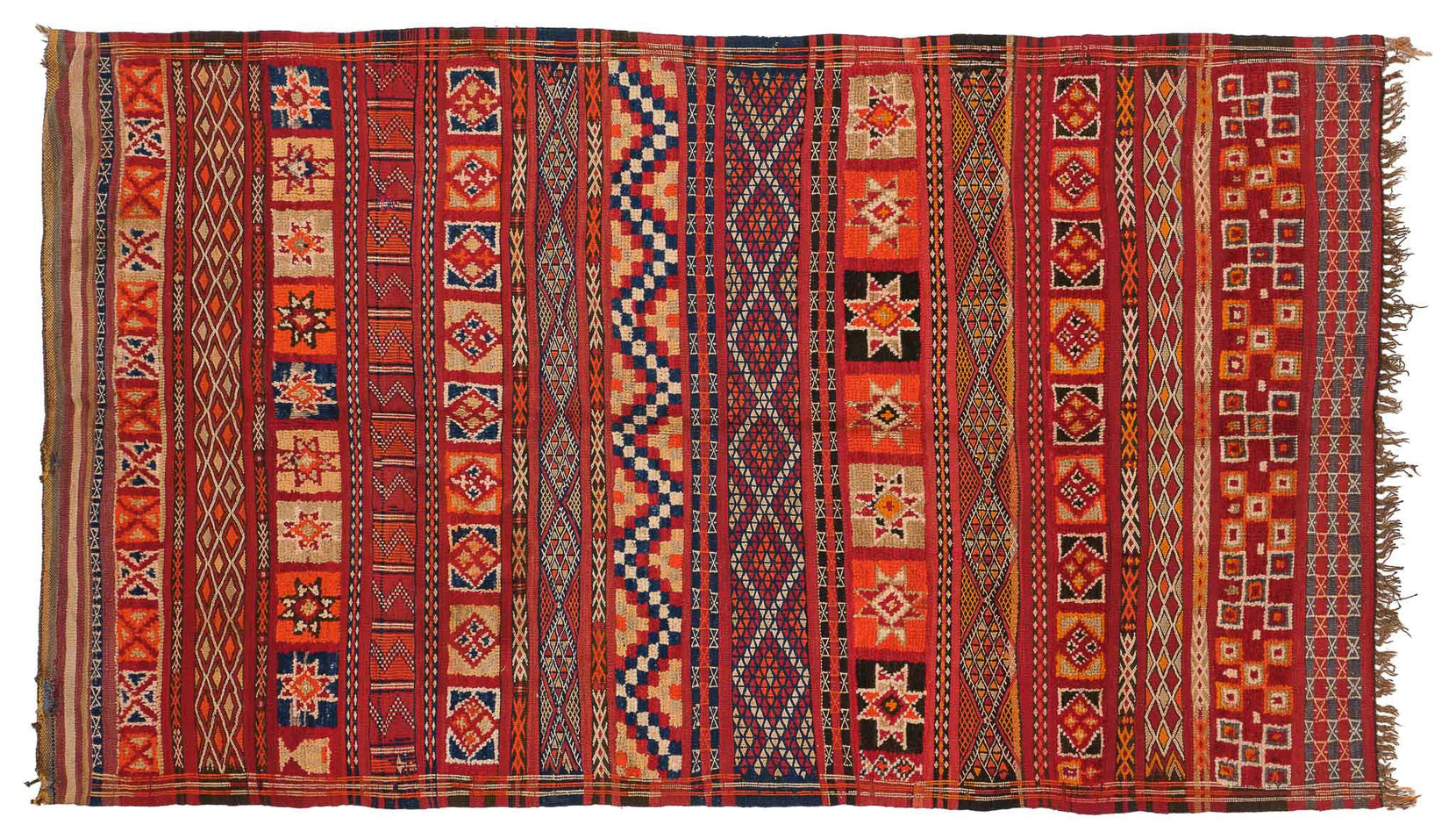 5' X 9' Vintage Moroccan Kilim Rug, Red - Borlaug - Revival™