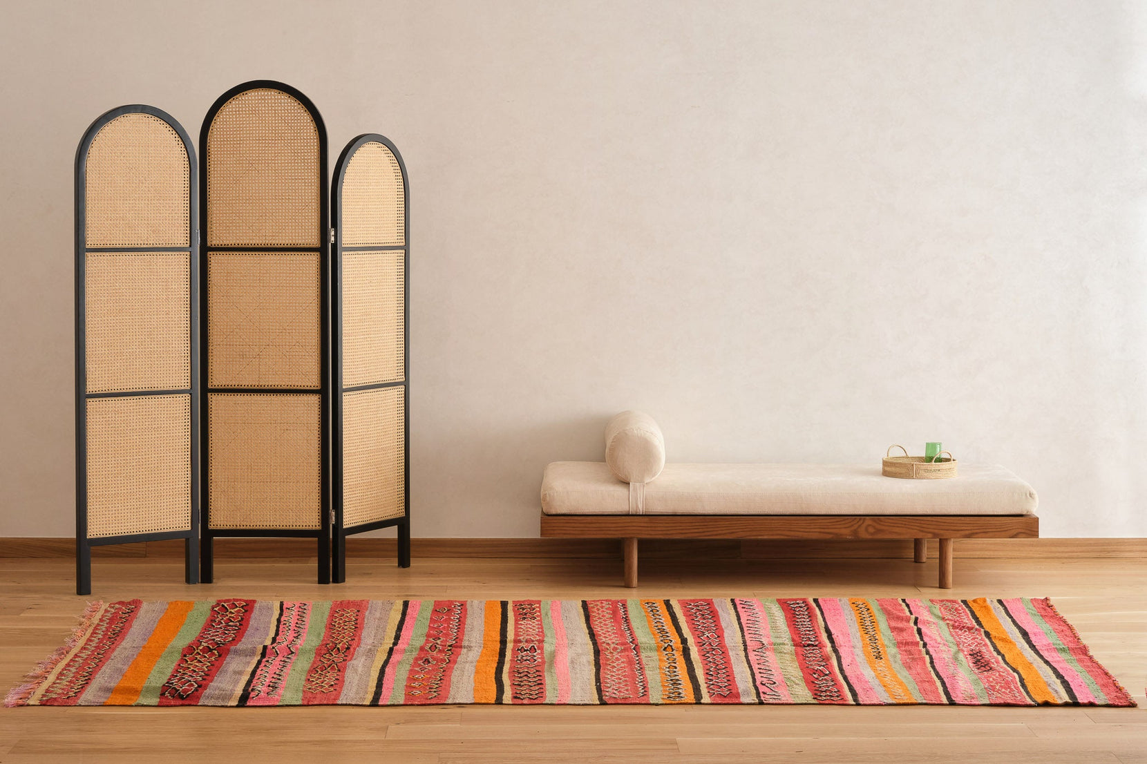 5'4 X 11'6 Vintage Moroccan Kilim Rug, Pink - Pomene - Revival™