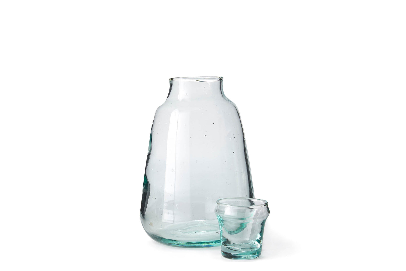 Bedside Water Carafe, 6.4'' x 4.5'' - Moroccan Glass - Revival™